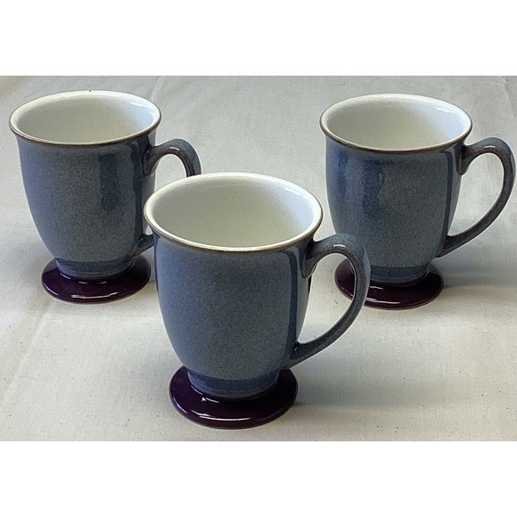 Denby Dining 3 Denby England Langley Storm Grey Gray Footed Coffee